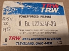 Item #59 L2252+30 TRW Forged pistons .220 Domed NOS SET OF 8 12.5:1 350 CHEVROLET V8 NHRA
