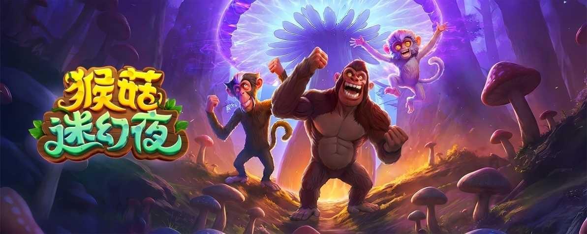 Monkeys Wild Party 猴菇迷幻夜试玩图片，PG电子霓虹丛林与猴子蘑菇主题游戏
