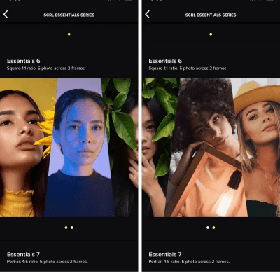 SCRL App - Carousel layout template for Instagram feed / story