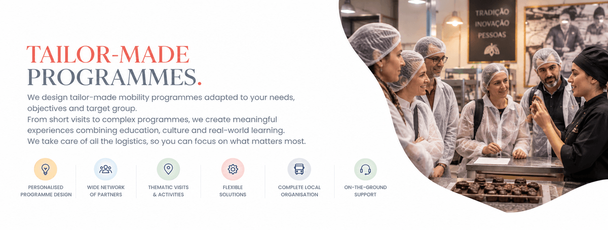 EASIS BRIDGE tailor-made mobility programmes combining educational visits, local experiences, partner connections and practical organisation.