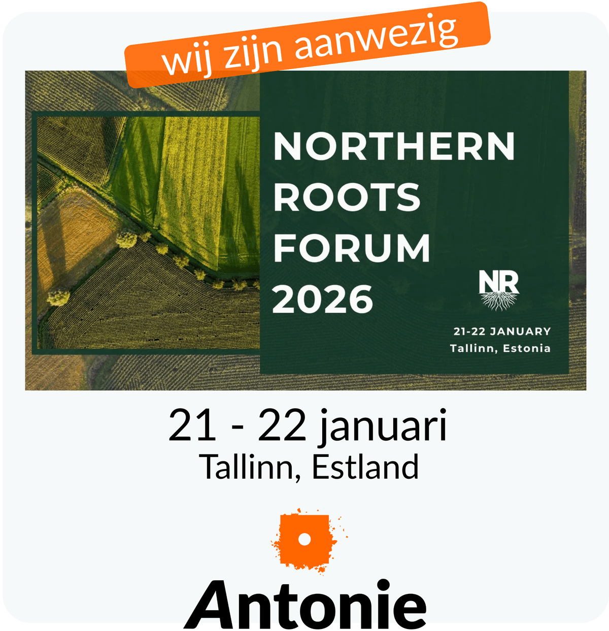 Northern Roots Forum 2026 | Antonie attending 
