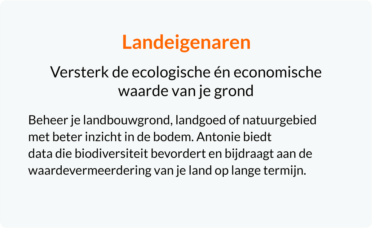 Landeigenaren helpen met bodemdata om biodiversiteit te verbeteren en de ecologische en economische waarde van grond te verhogen