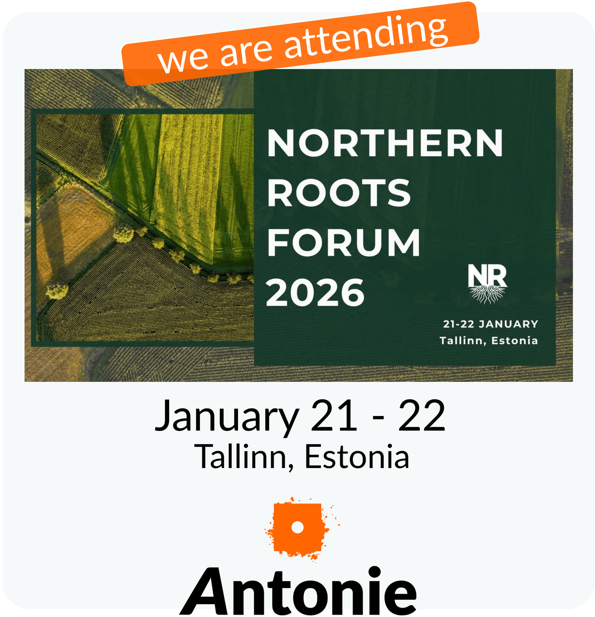 Northern Roots Forum 2026 | Antonie attending 