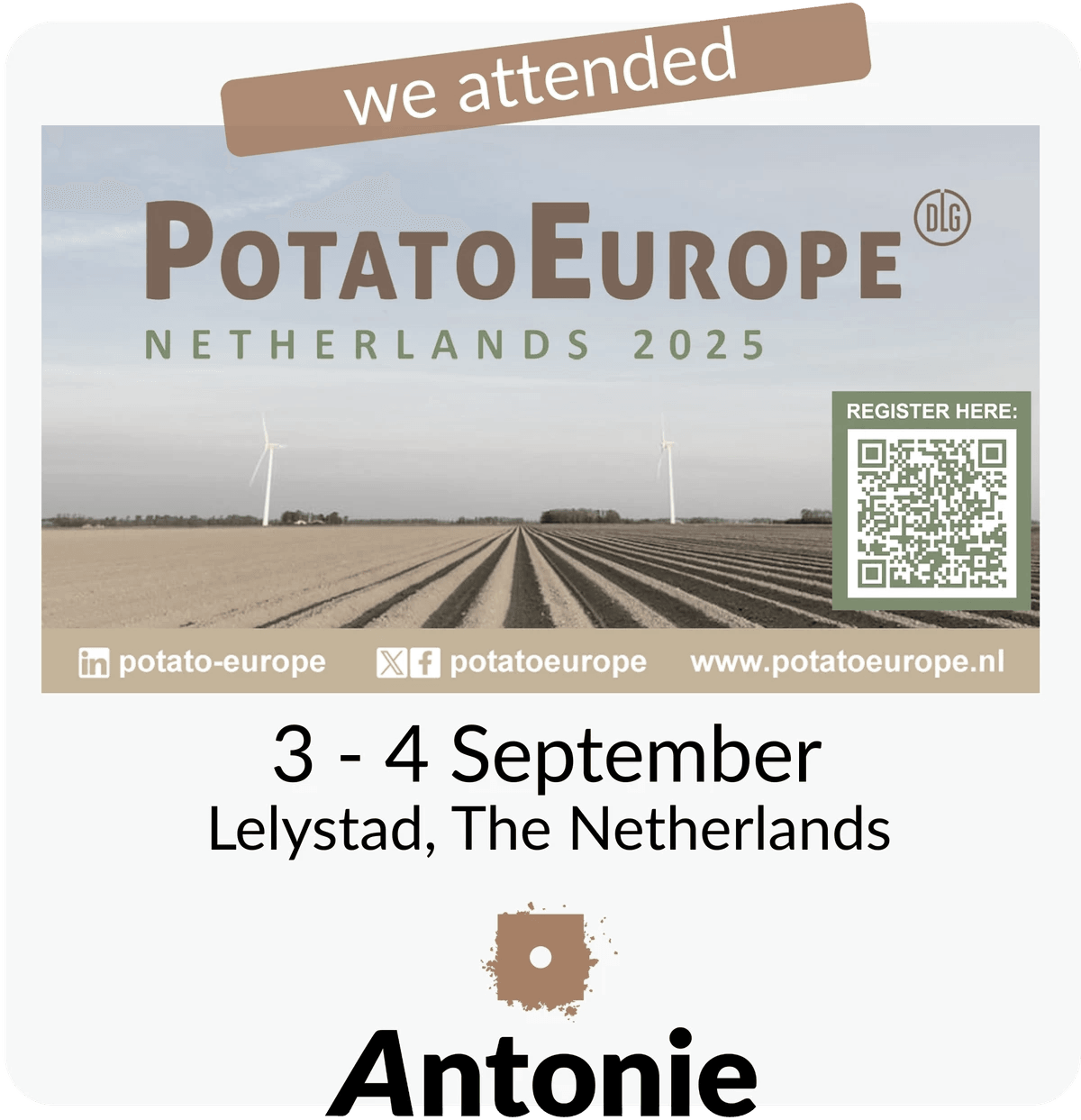 Potato Europe 2025 | Antonie attending 