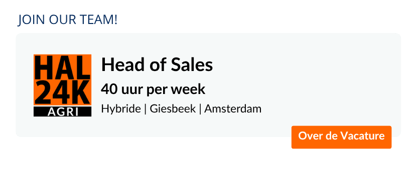 Vacature Medior Data Scientist | Werk aan Duurzame Landbouw bij HAL24K Agri