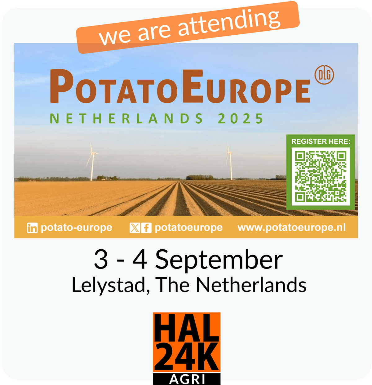 Potato Europe 2025 | HAL24K Agri attending 