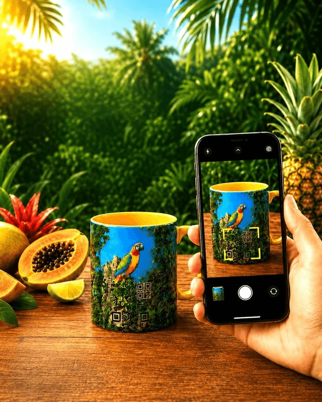 Mug Alive interactive coffee mug with augmented reality on smartphone Mug Alive interactive coffee mug with augmented reality on smartphone