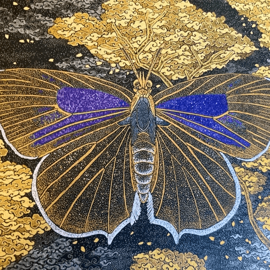 Tableau d'un papillon qui est le symbole de la transformation intérieure