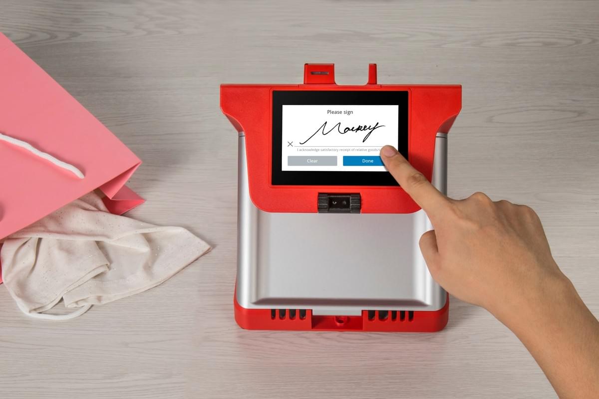 PAX E500 Android SmartECR terminal in red 