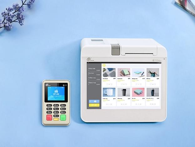 E700 mini pairs with a PAX payment device