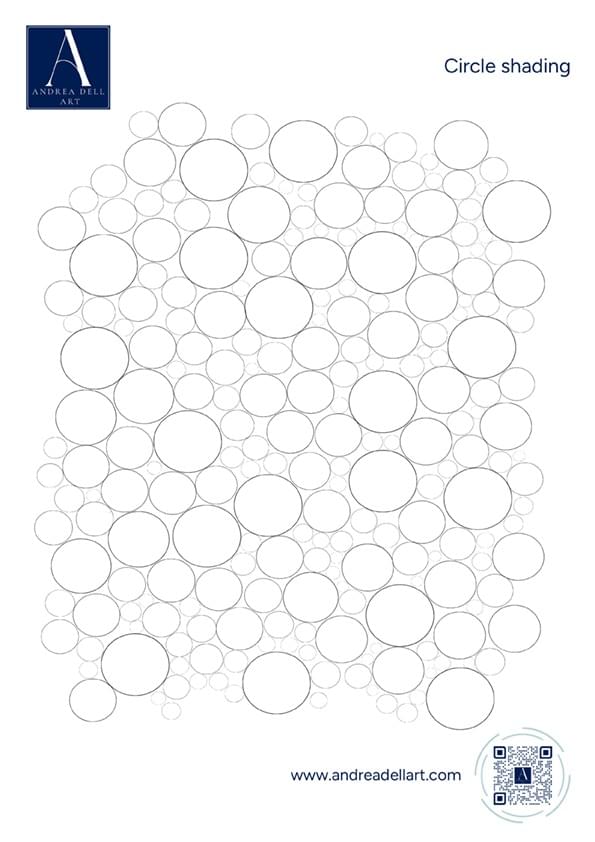 Mindful circle shading is a mindfulness art practice where you use a pencil/s to gradually shade in a series of circular shapes
