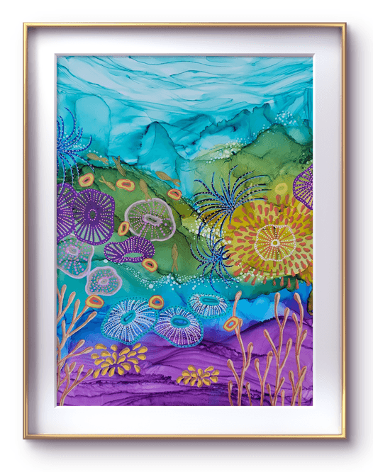 'Garden of Anemones' Original Painting | Andrea Dell Art