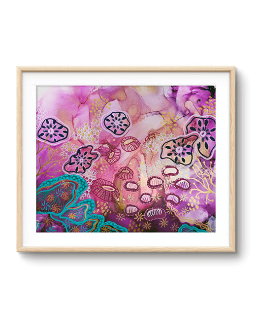 'Mystic Ocean Bloom' Original Painting | Andrea Dell Art