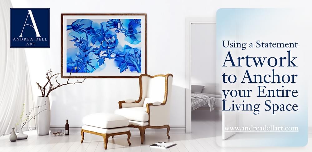Using a statement artwork to anchor your entire living space