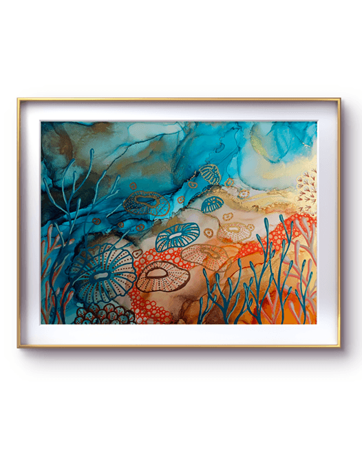 'Coral Cove' Original Painting | Andrea Dell Art