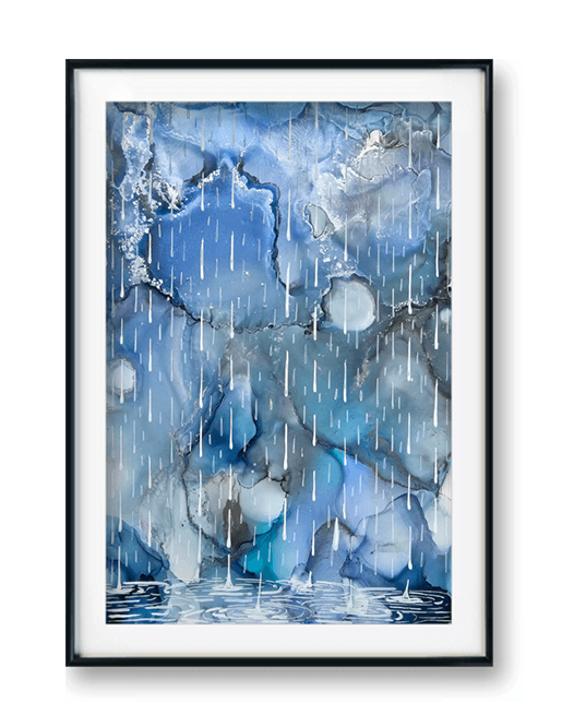 'A Rainstorm’s Lullaby' Original Painting | Andrea Dell Art