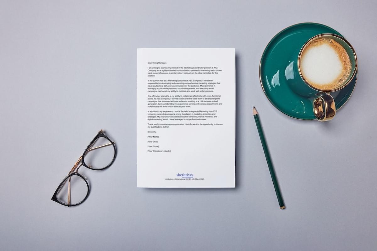 Download our free cover letter