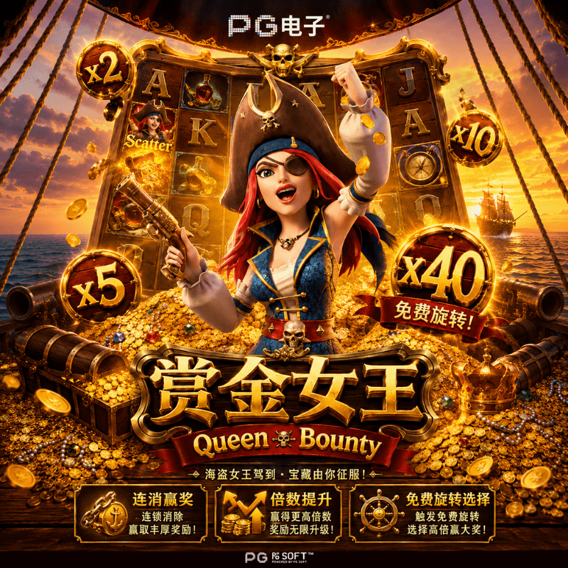 PG电子《赏金女王（Queen of Bounty）》、PG电子官网、PG电子、PG模拟器、PG电子试玩、PG试玩、老虎机、赏金女王