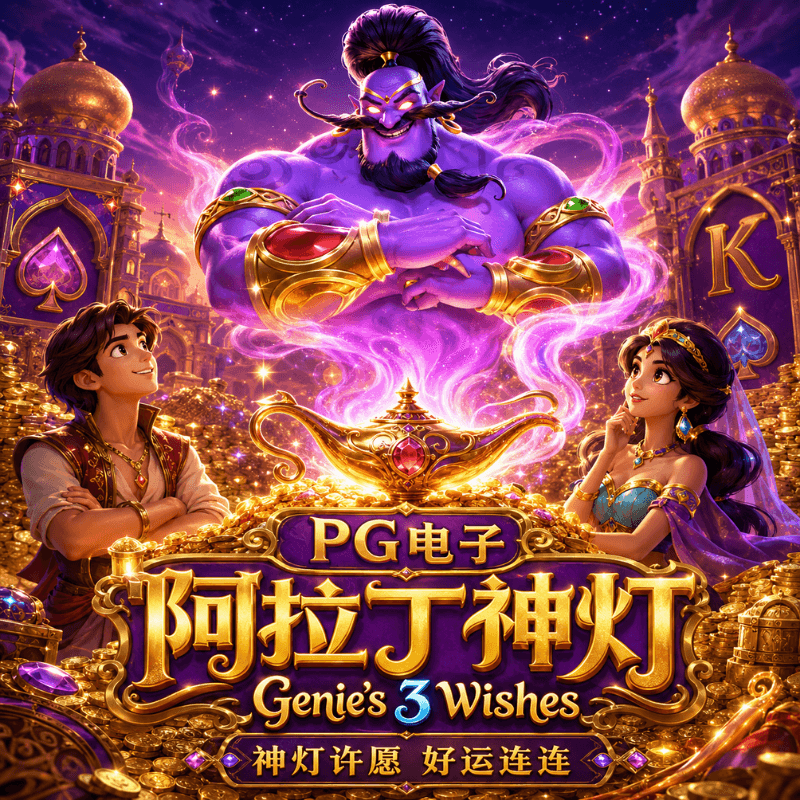 PG电子《阿拉丁神灯（Genie's 3 Wishes）》、PG电子、PG模拟器、PG电子试玩、PG试玩、PG电子模拟器