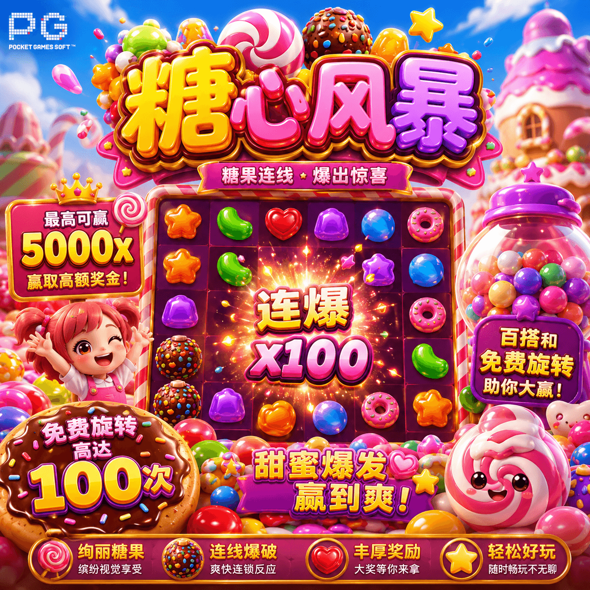 PG电子官网《糖心风暴（Candy Bonanza）》、PG电子、PG模拟器、PG电子试玩、PG试玩、老虎机、