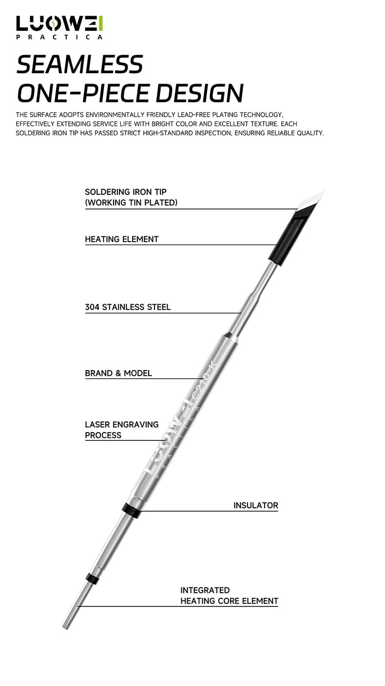 Black Steel -210 soldering iron tip