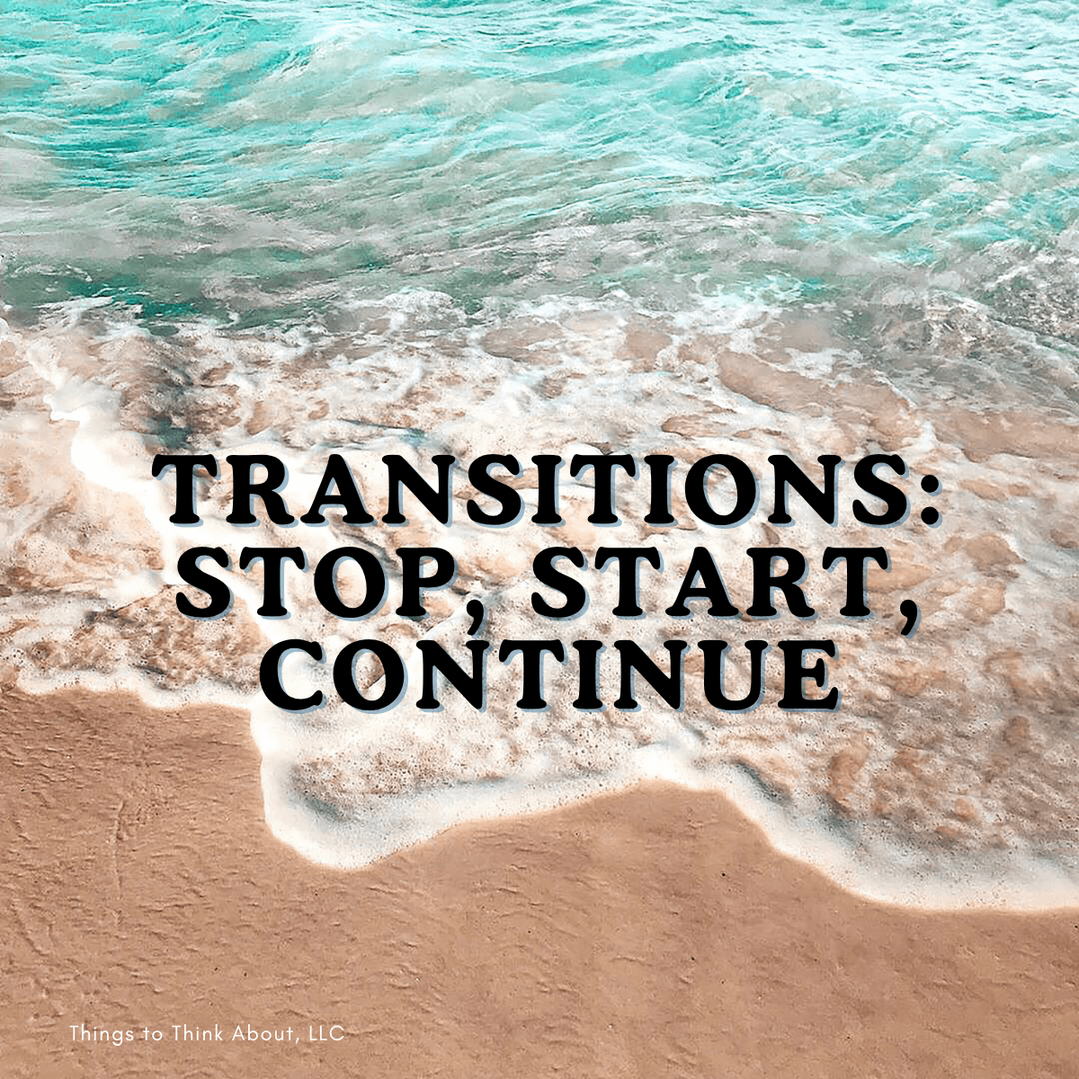 waves on breaking on the seashore with black text "FROM OVERWHELM TO ACTION IN 15 MINUTES"