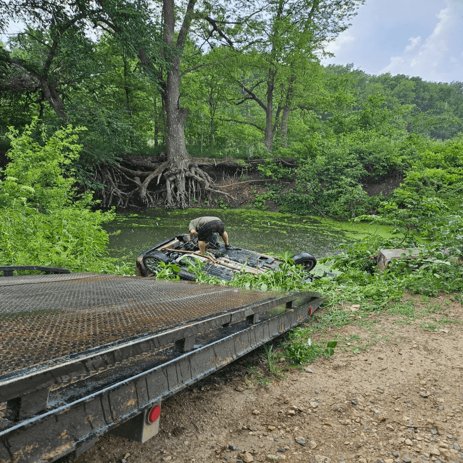 Winch-out recovery in Butler County, KS