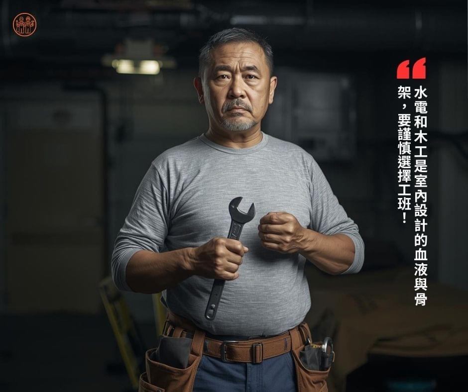 水電木工為室內設計的血液和骨架