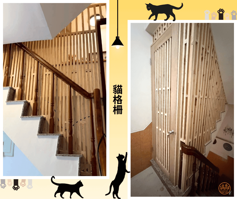 高雄貓格柵設計案例|澄築工事作品 高雄貓格柵設計案例|澄築工事作品
