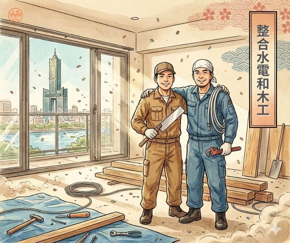 整合水電和木工的專業團隊