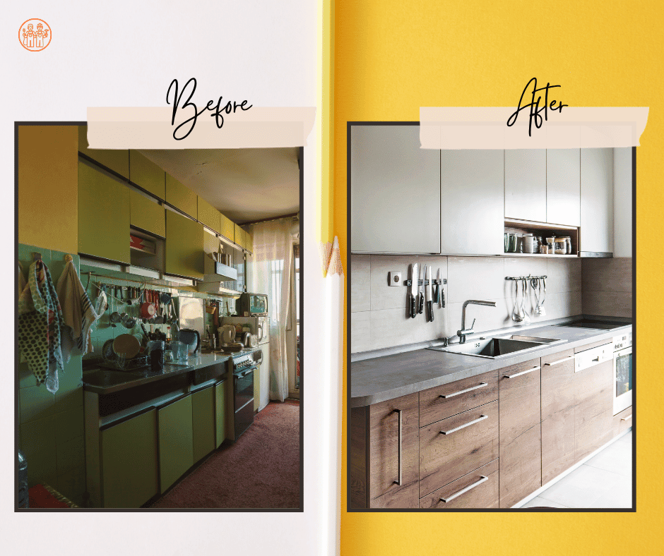 高雄輕裝潢｜廚房翻新前後照片比較