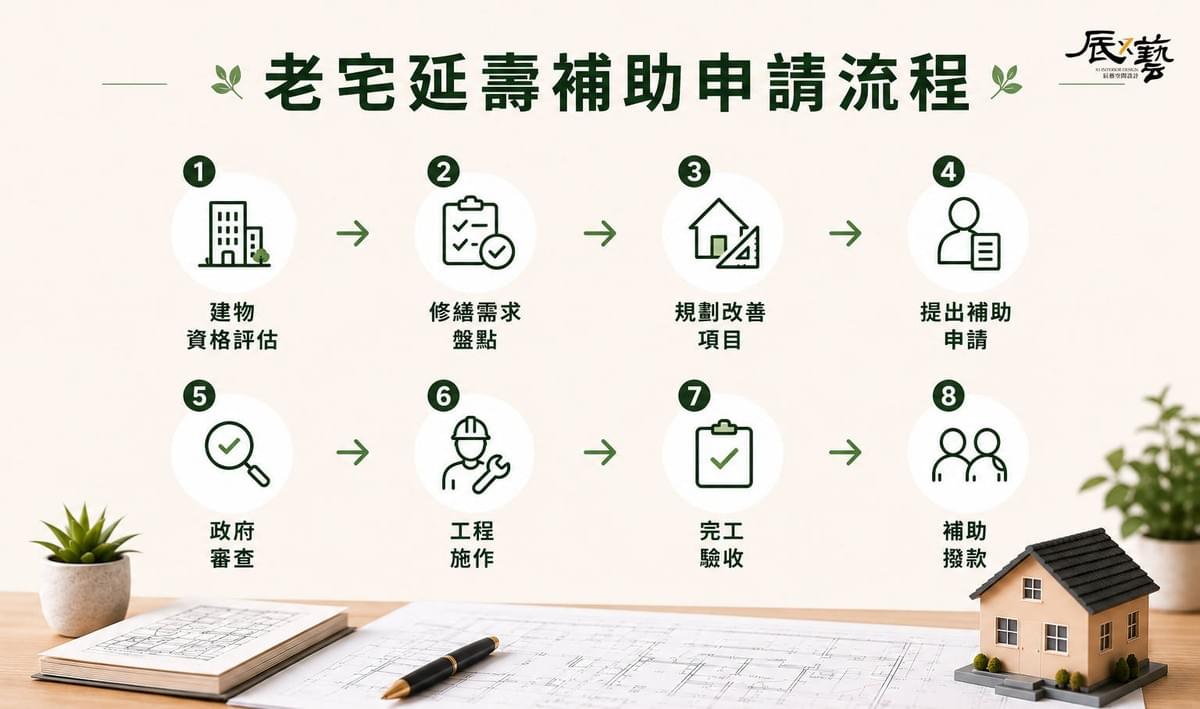 高雄老宅延壽補助申請流程圖解｜清楚的八道程序