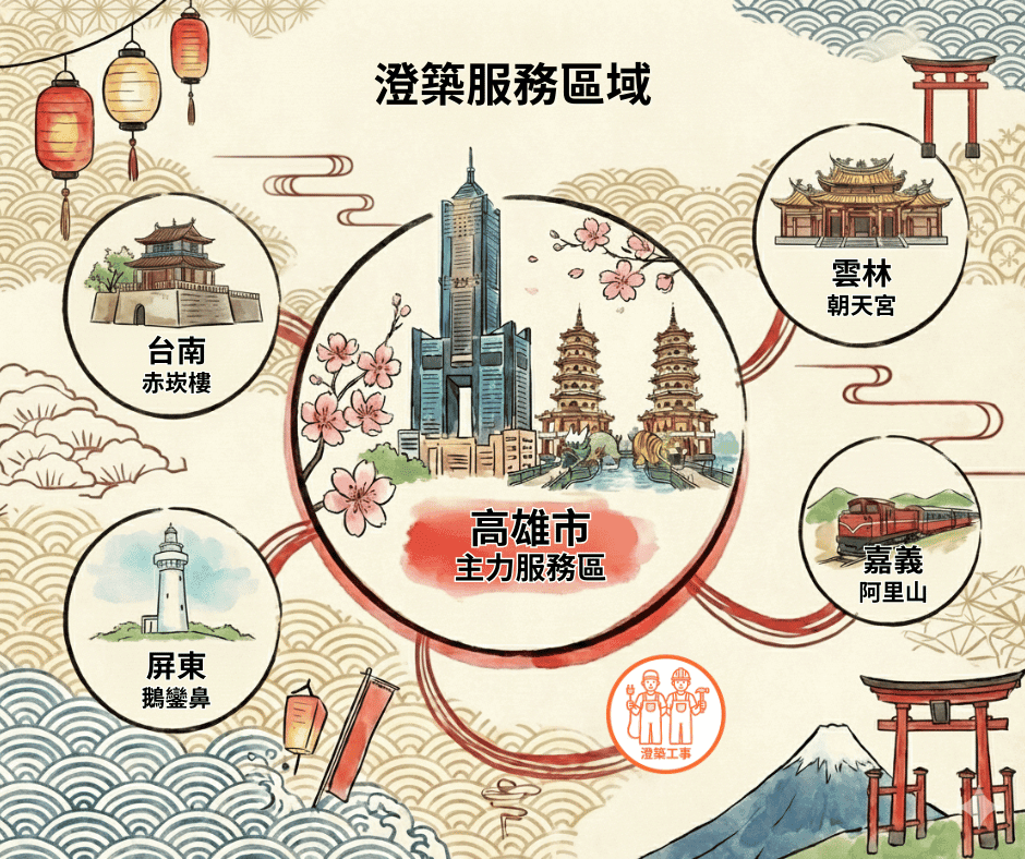 澄築工事的服務區域