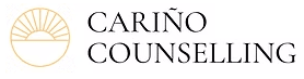    A logo for Cariño Counselling, featuring a minimalist circular graphic in light beige. Inside the circle, a stylized sun rises or sets over a horizon, evoking warmth, renewal, and guidance. To the right of the graphic, the name “CARIÑO COUNSELLING” is displayed in uppercase serif font, with “CARIÑO” including a tilde over the “N,” suggesting Spanish linguistic roots and an affectionate tone. The overall design is elegant and calming, symbolizing hope, emotional care, and culturally attuned therapeutic support.