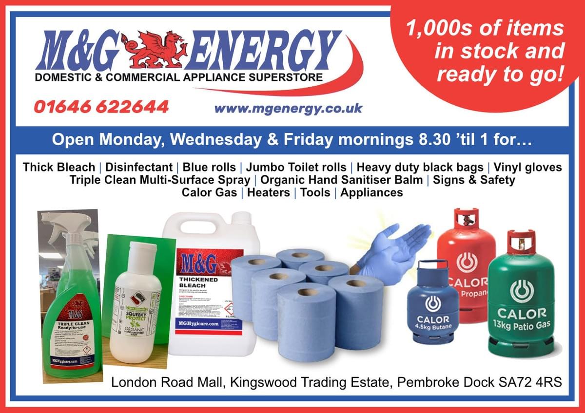 M&G Energy, London Road Mall, Pembroke Dock, Pembrokeshire, Wales for