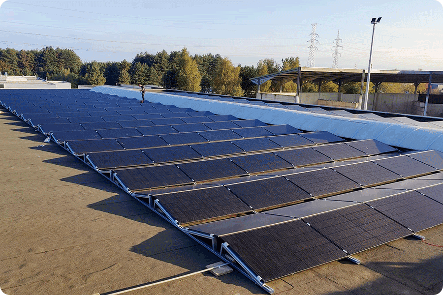 progetto fotovoltaico industriale in Francia con moduli TOPCon.