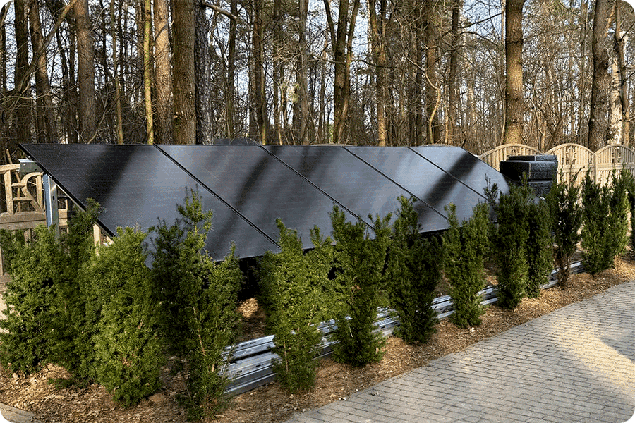 Scenariusz małej instalacji fotowoltaiki ogrodowej do autokonsumpcji.