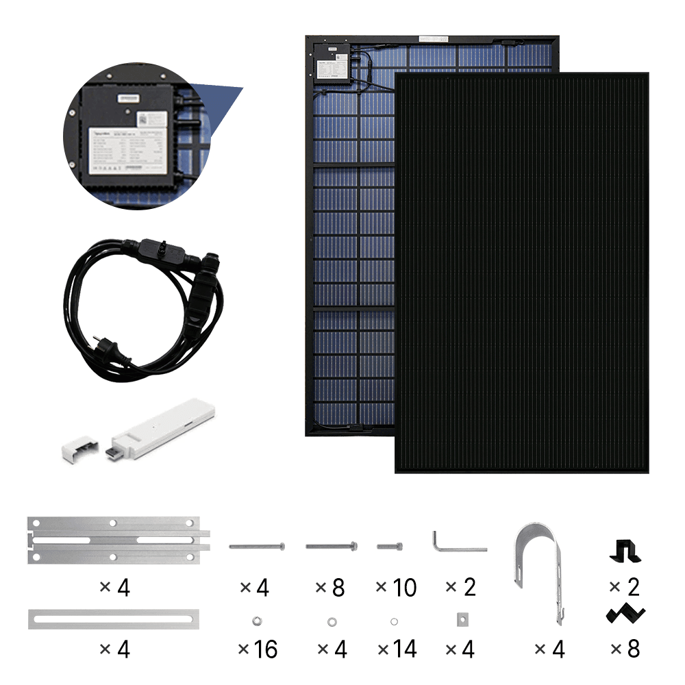 Sistema fotovoltaico modulare Maysun Venusun con microinverter e accessori AC. Sistema fotovoltaico modulare Maysun Venusun con microinverter e accessori AC.