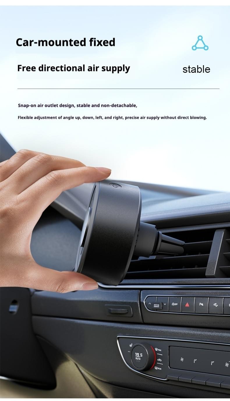 Universal Car Wheel Air Freshener Fan — RGB Lighting & Carbon Fiber Texture