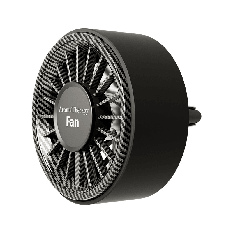 Universal Car Wheel Air Freshener Fan — RGB Lighting & Carbon Fiber Texture