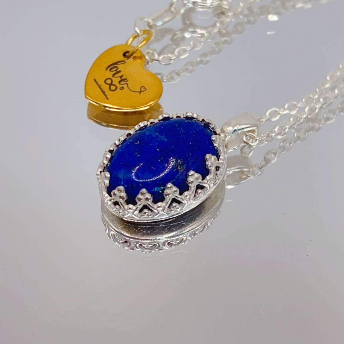 藍色的寶石-青金石Lapis Lazuli-蕾絲金工系列