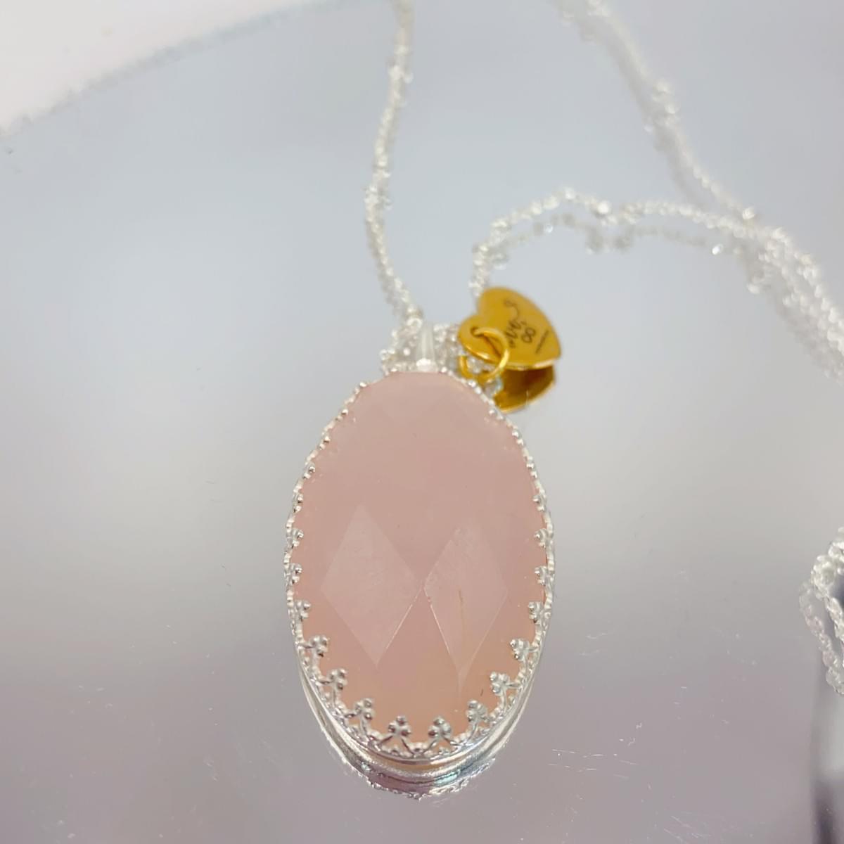 圓滿的關係-粉水晶PINK QUARTZ-蕾絲金工系列