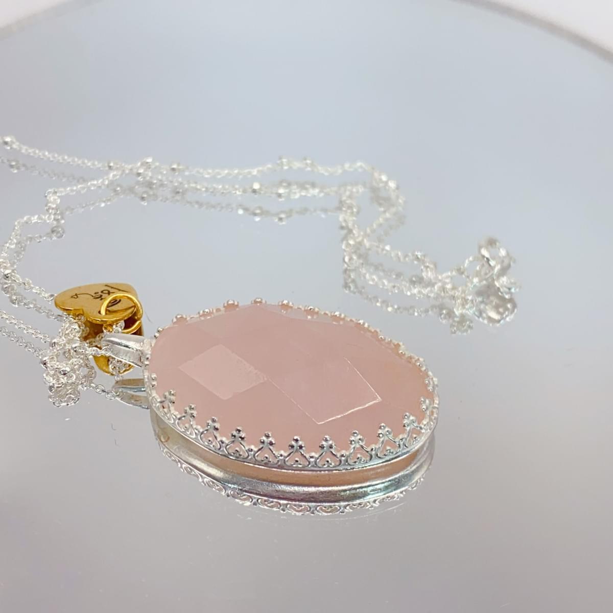 圓滿的關係-粉水晶PINK QUARTZ-蕾絲金工系列