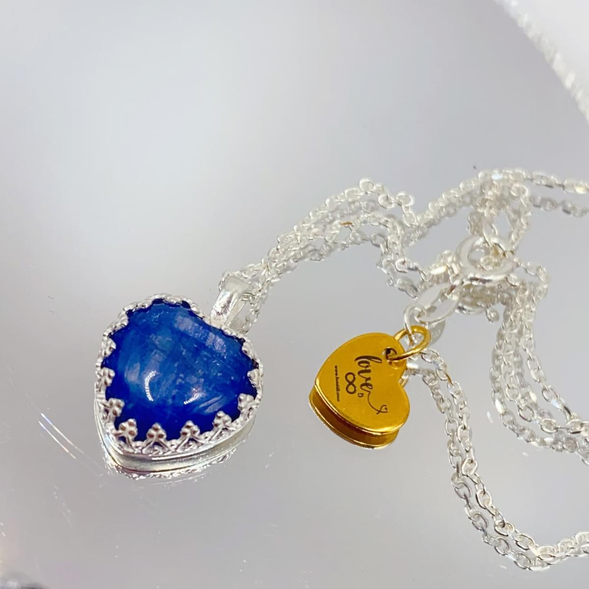 平靜中愛的和諧-藍晶石(中)Kyanite-蕾絲金工系列