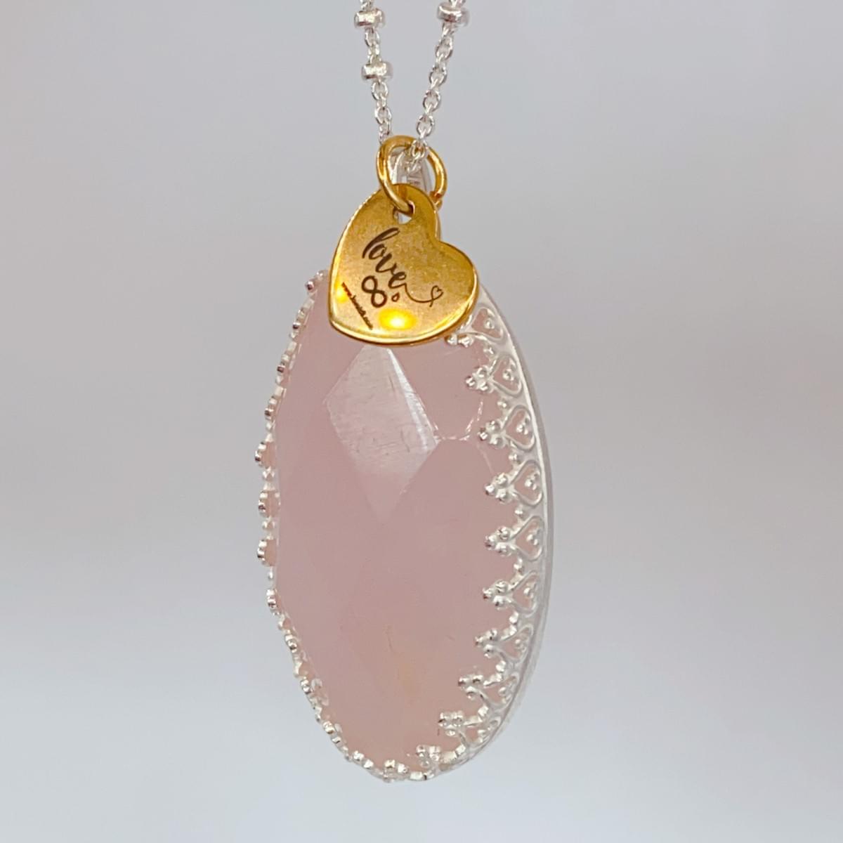 圓滿的關係-粉水晶PINK QUARTZ-蕾絲金工系列