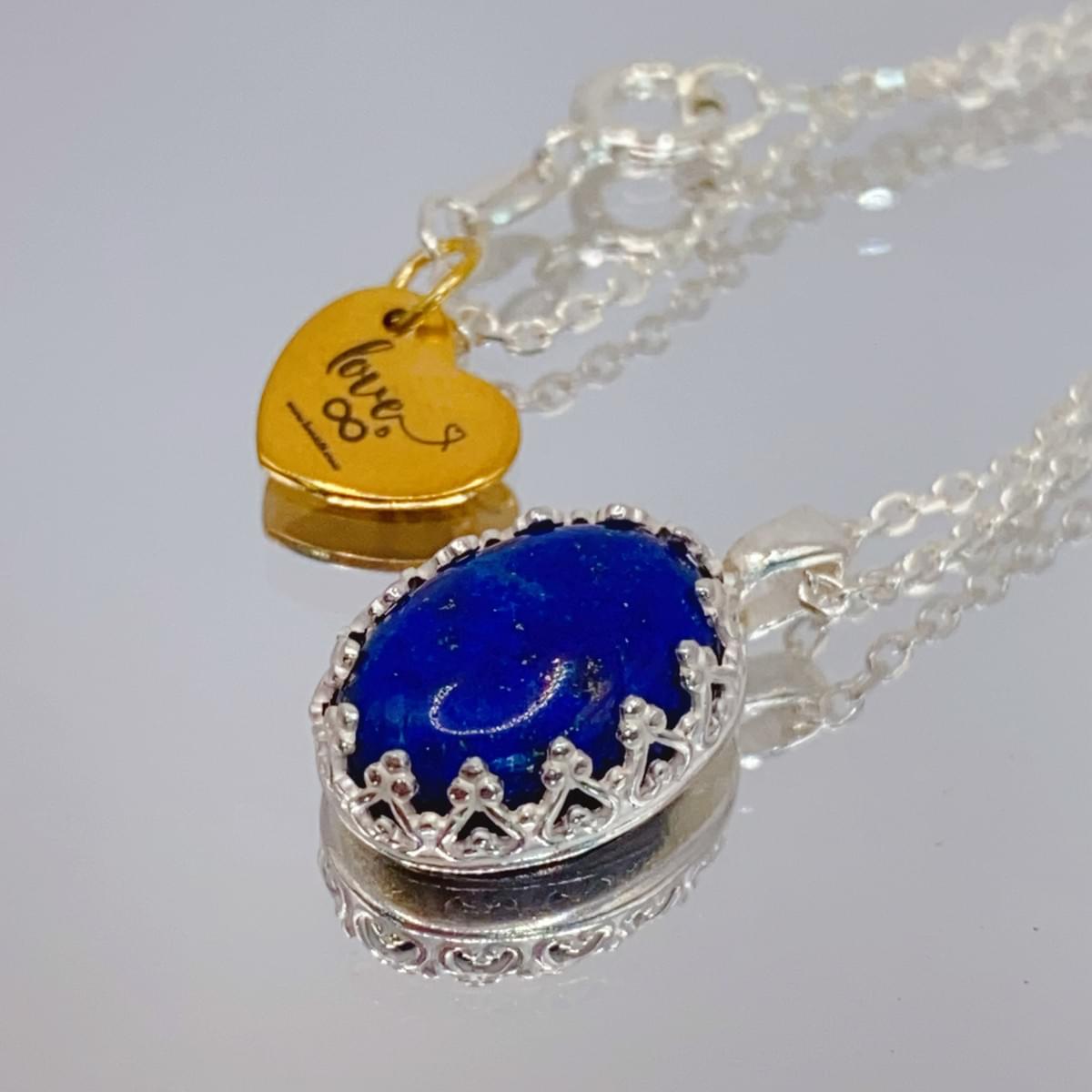 藍色的寶石-青金石Lapis Lazuli-蕾絲金工系列