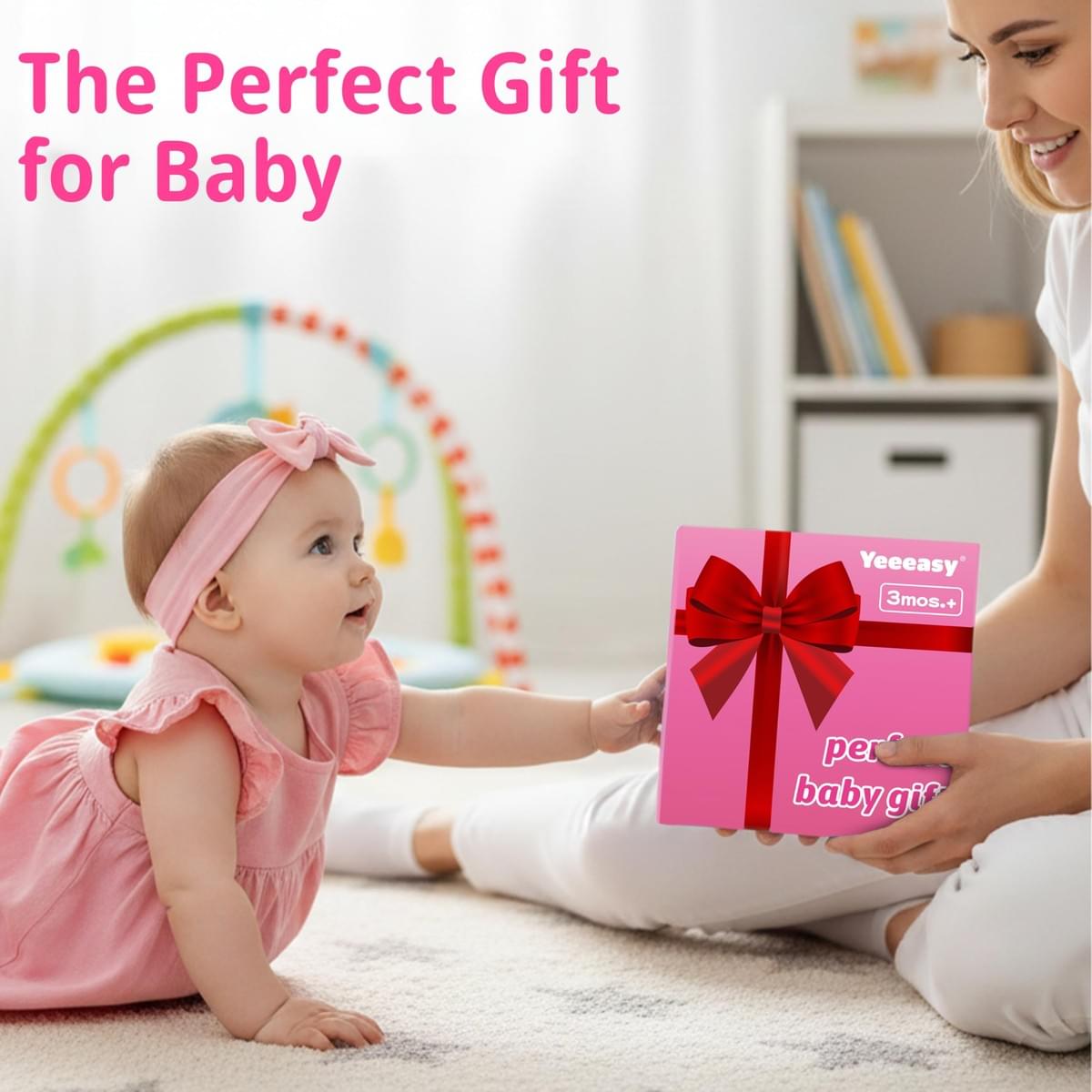 Yeeeasy Tummy Time Water Mat for Girl, Baby Girl Toys for 0, 3, 6, 9, 12 Months, Baby Girl Gifts