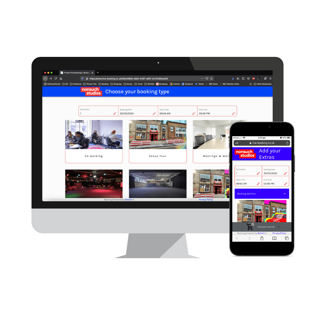 Online booking system for arts venues