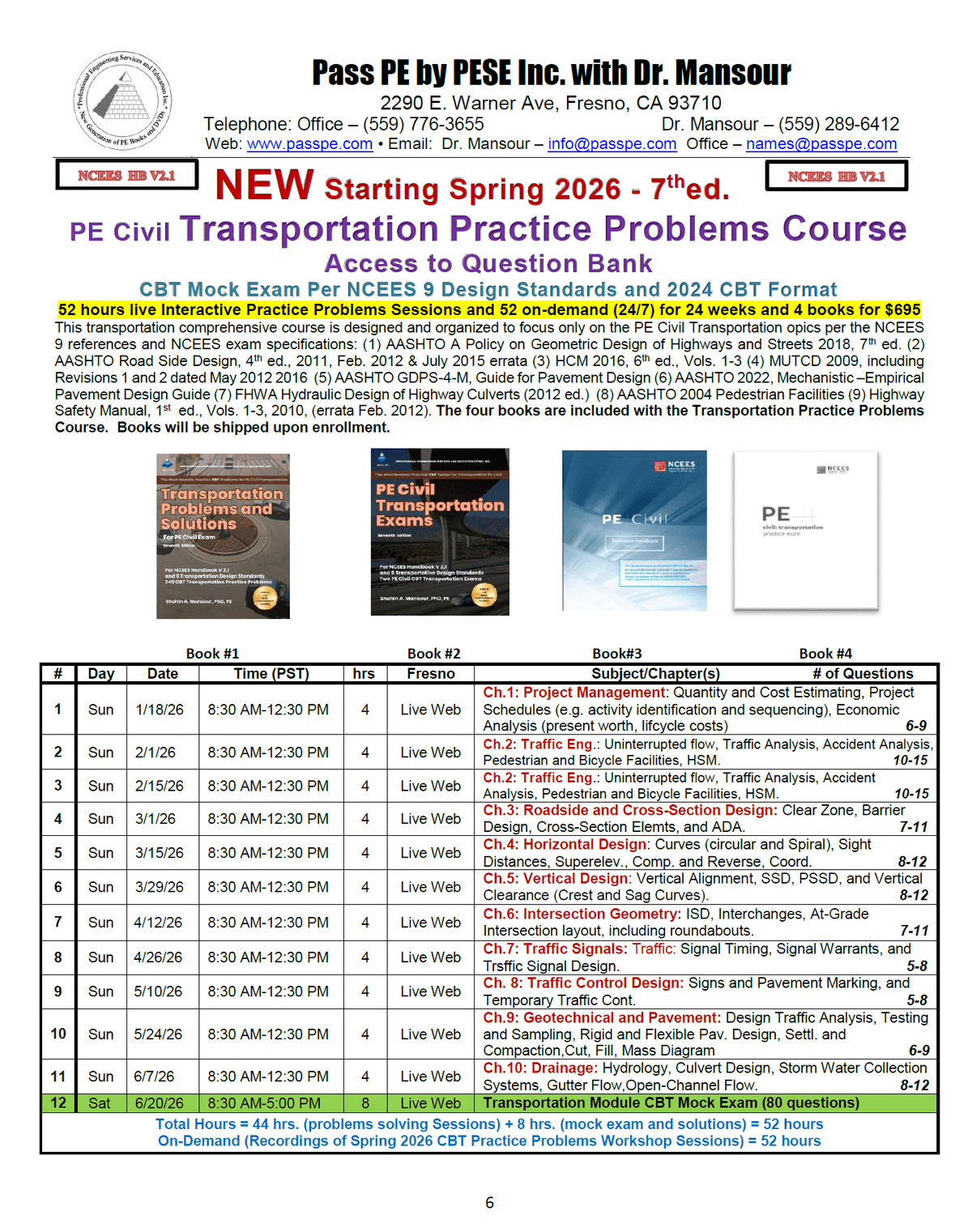 2025 LIVE WEBINAR - Transportation CBT Module Prep Course with Workshops (52 Hours)