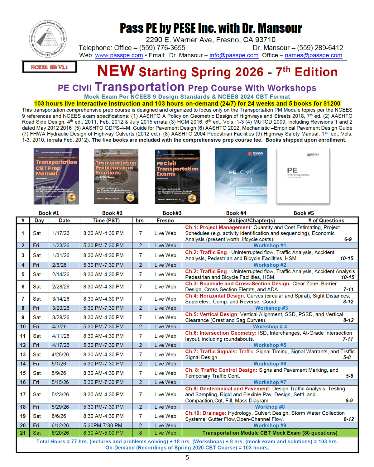 2025 ON-DEMAND  - Transportation Prep Course with Workshops